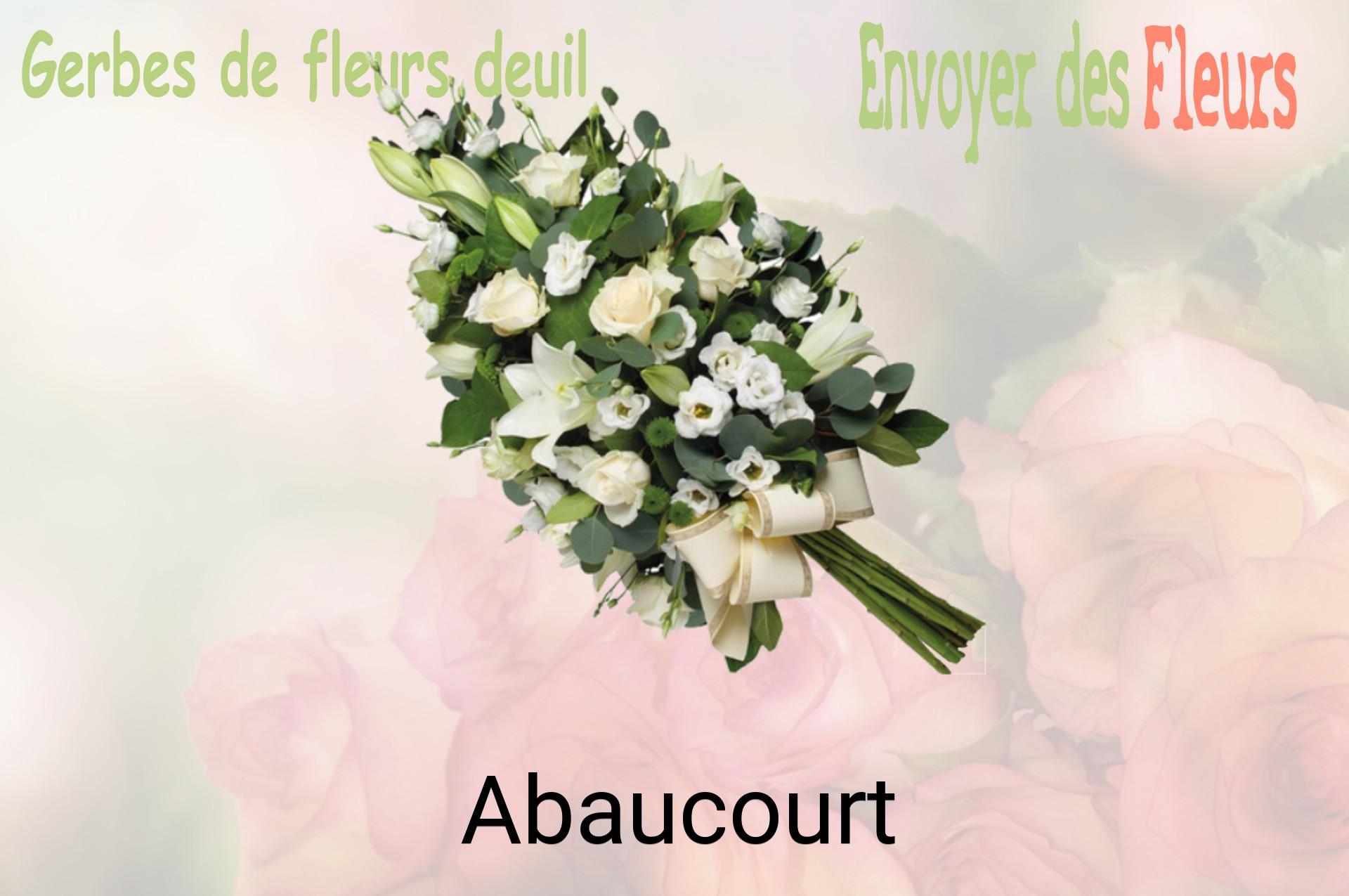 Gerbe de fleurs de deuil livrée à Abaucourt